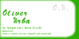 oliver wrba business card
